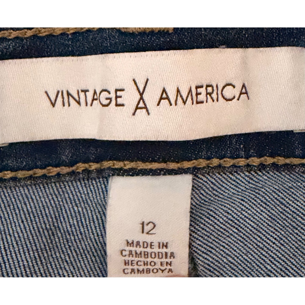 Vintage America Womens High Rise Bootcut Jeans Medium Wash Size 12 Denim - Picture 6 of 8